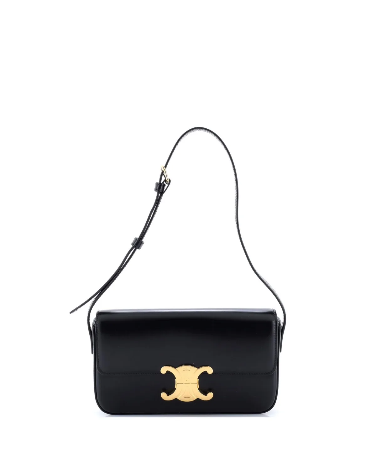 Pre-Owned Triomphe East-West Shoulder Bag Smooth Calfskin by Celine