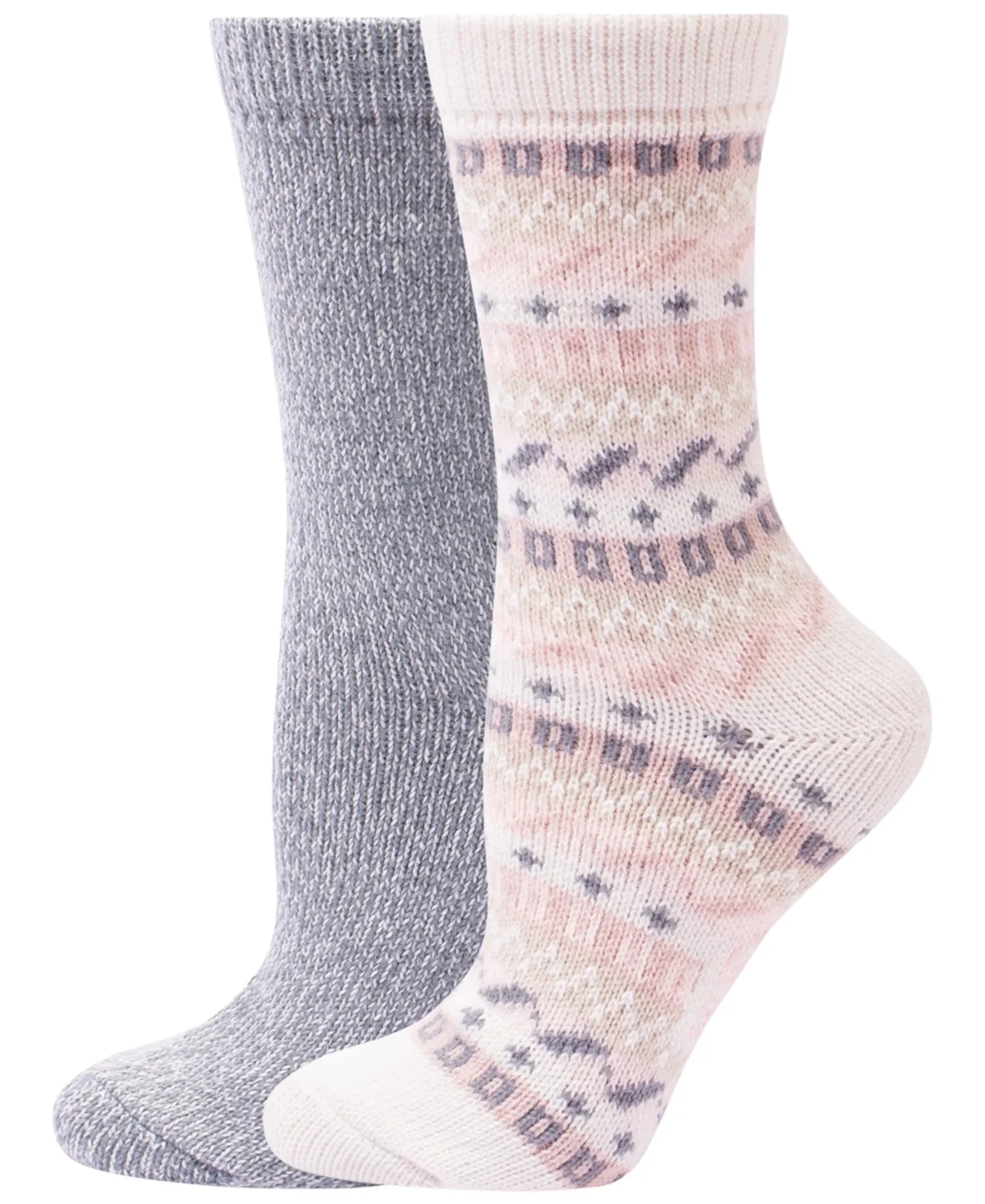 Geo-Stripe Knit Boot Socks, 2-Pack