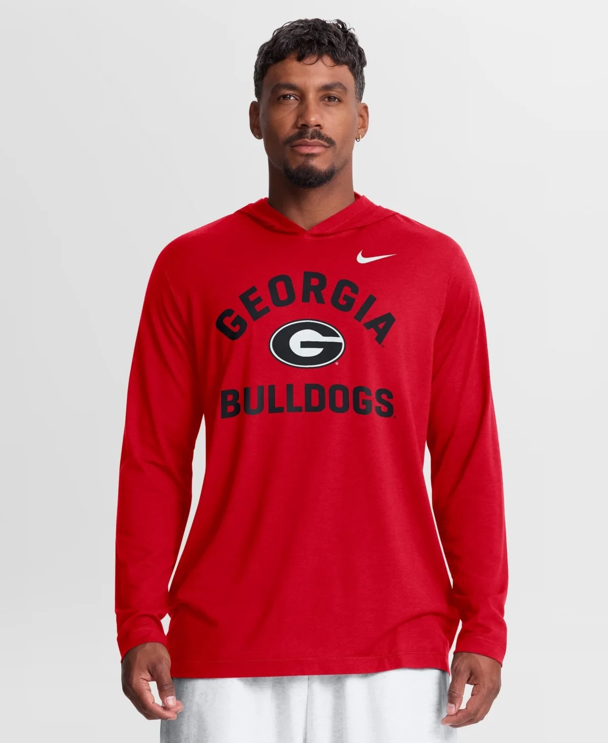 Georgia Bulldogs Primetime Arch Tri-Blend Dri-Fit Long Sleeve Hooded T-Shirt by Nike