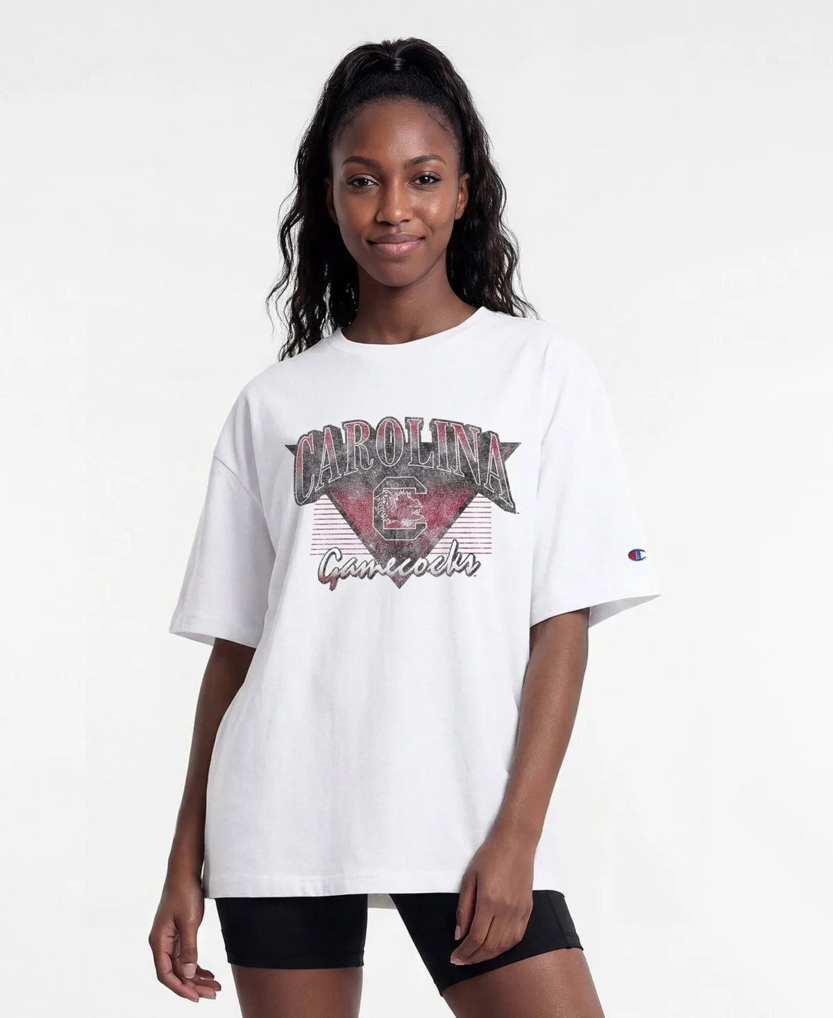 South Carolina Gamecocks Oversized Retro Graphic Tee by Champion