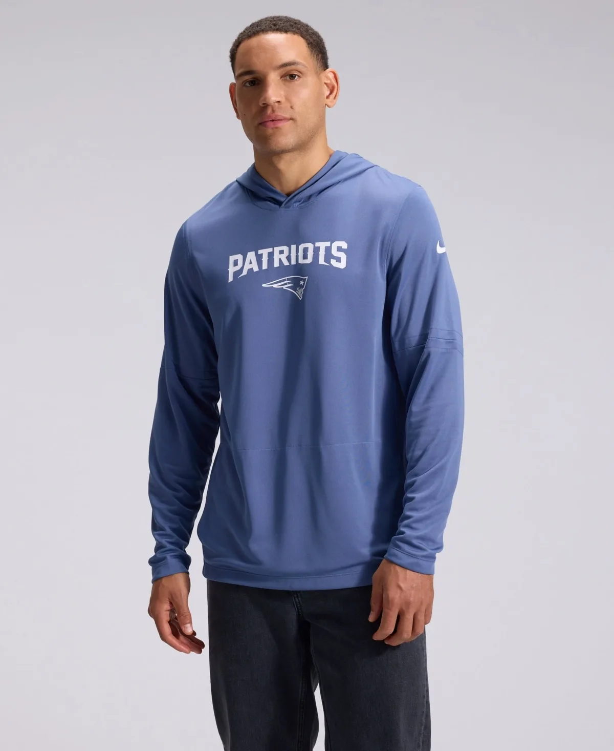 New England Patriots Rivalries Collection Sideline Lightweight Hooded Long Sleeve Sweatshirt by Nike