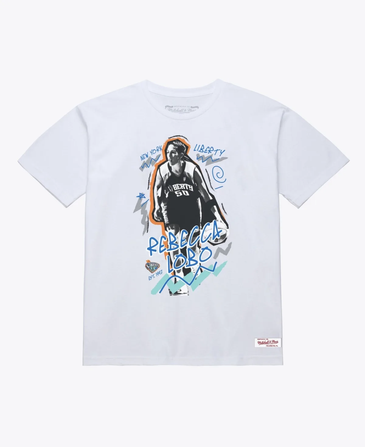 Rebecca Lobo New York Liberty Chalked Up Court Origins T-Shirt by Mitchell & Ness
