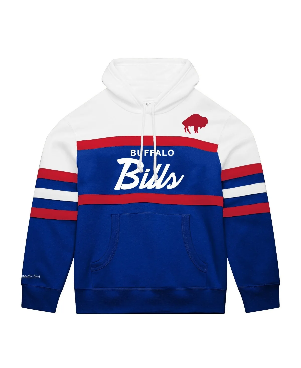 Buffalo Bills Head Coach Fleece-Lined Pullover Hoodie by Mitchell & Ness