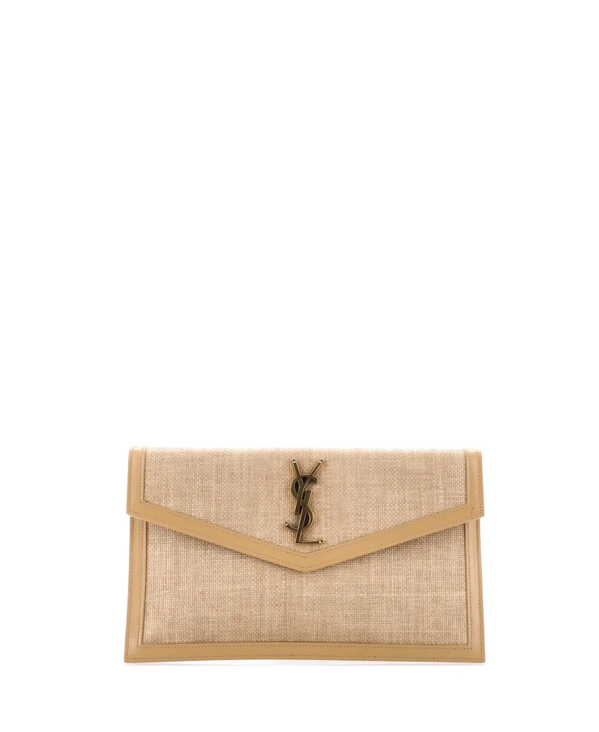 Pre-Owned Saint Laurent Uptown Pouch Raffia