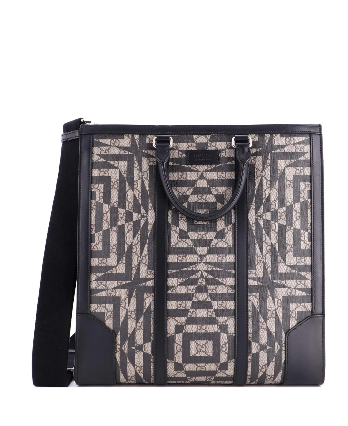 Pre-Owned Gucci Tall Convertible Tote Caleido Gg Coated Canvas by Gucci
