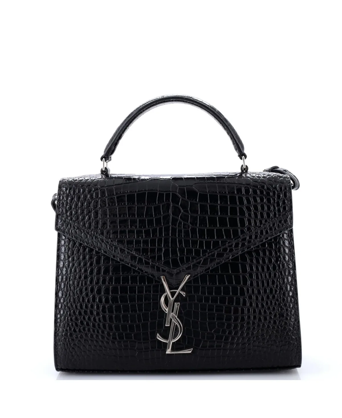 Pre-Owned Saint Laurent Medium Cassandra Top Handle Bag Embossed Leather by Saint Laurent