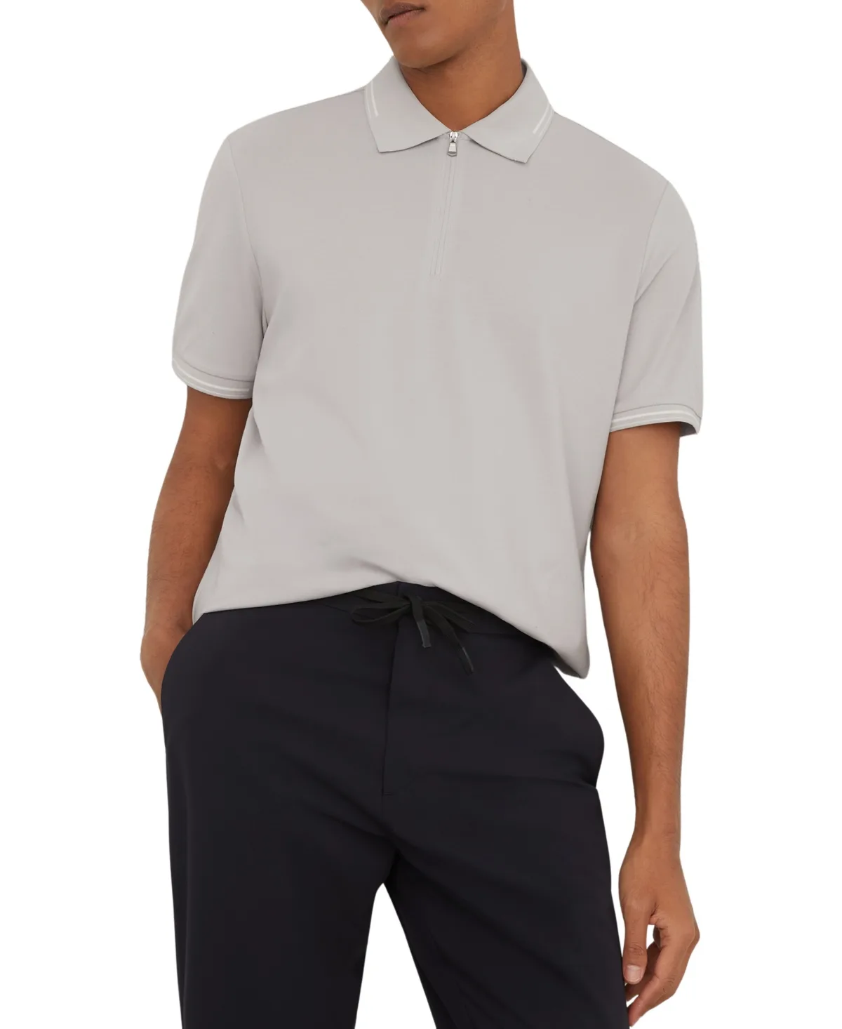 Vale R-Flex Half-Zip Polo Shirt by Reiss
