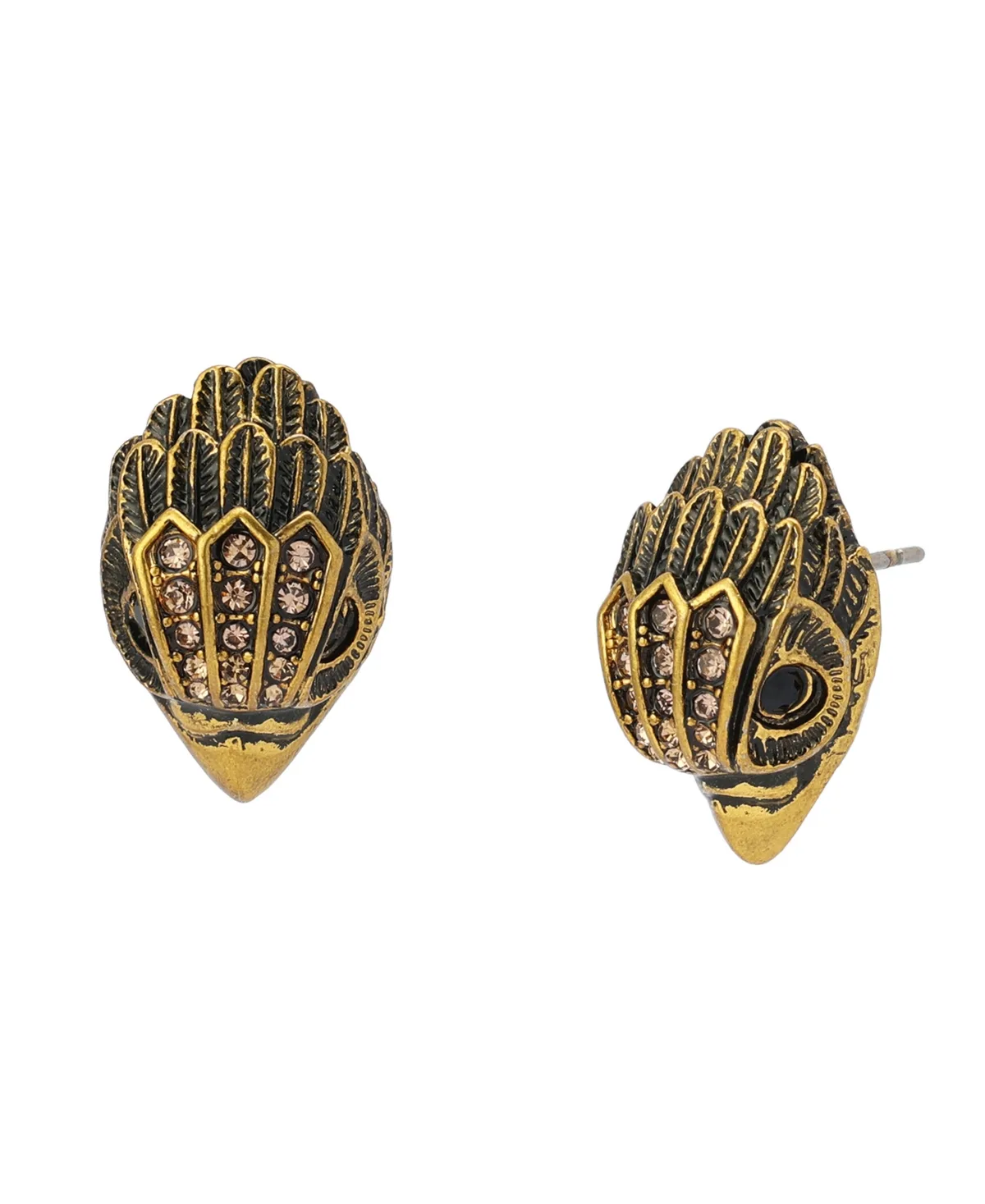 Glass Crystal Signature Eagle Stud Earrings by Kurt Geiger
