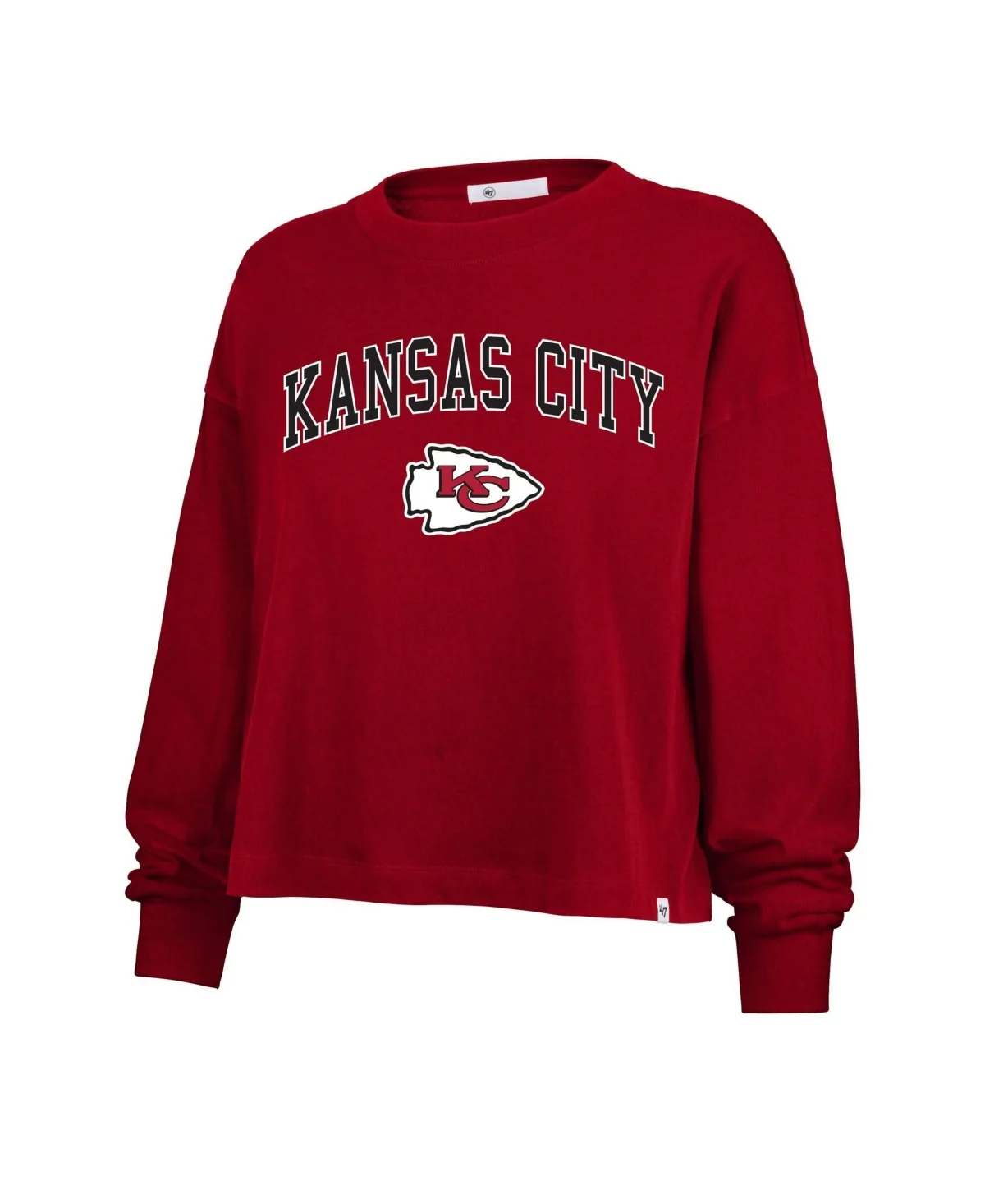 Kansas City Chiefs Sydney Arch Long-Sleeve Screen-Print T-Shirt by 47 Brand
