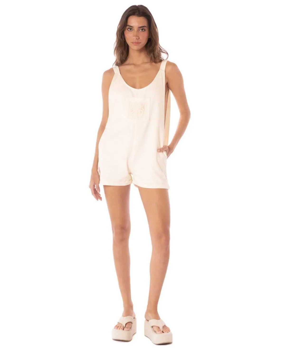 Vanilla Cream Zayden All in One Romper by Maaji