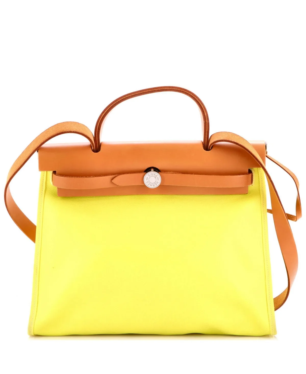 Pre-Owned 31 Herbag Zip Berline Vache Canvas and Leather by Hermes