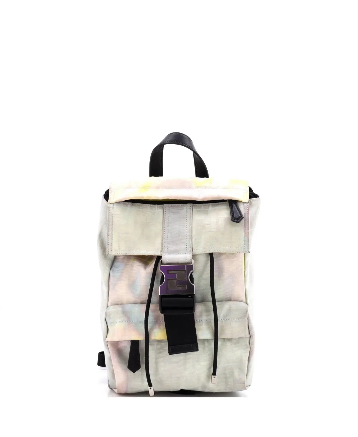 Pre-Owned Small Fendiness Backpack Zucca Canvas by FENDI