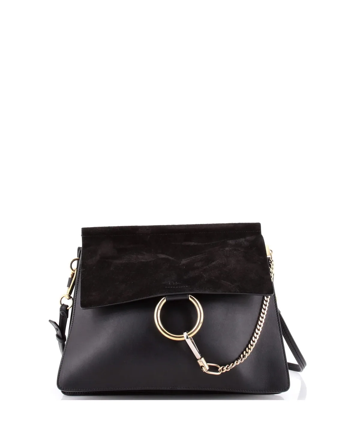 Pre-Owned Medium Faye Shoulder Bag Leather and Suede by Chloé