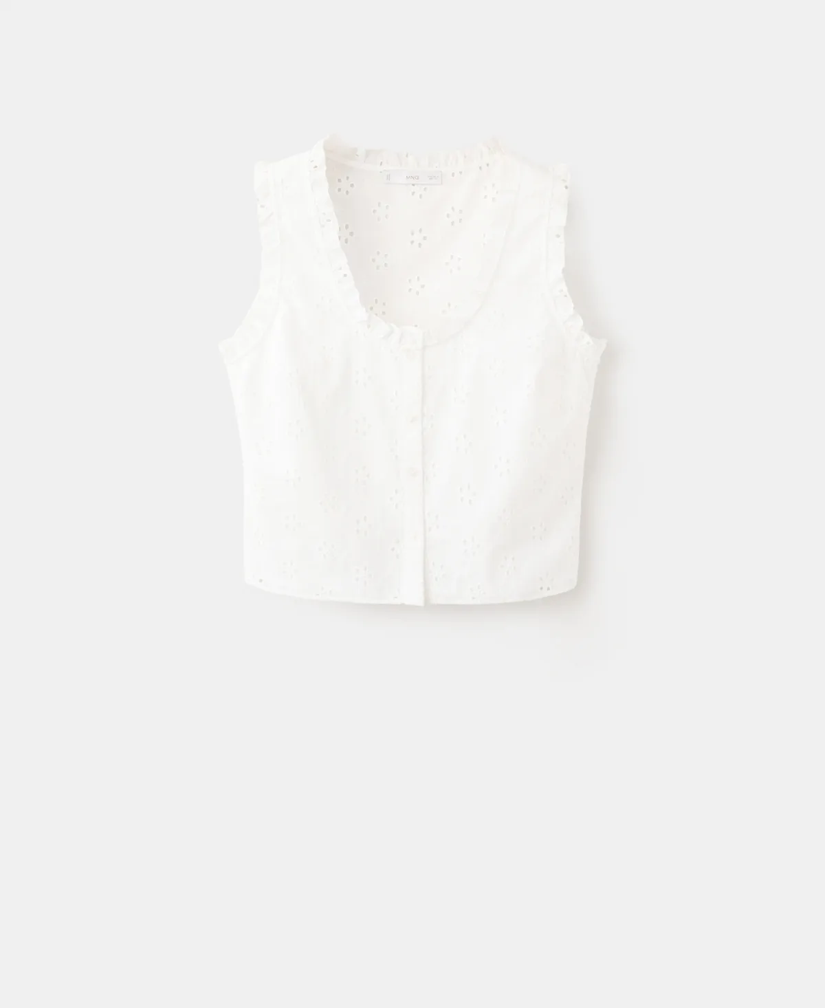 Openwork Embroidery Cotton Blouse by Mango