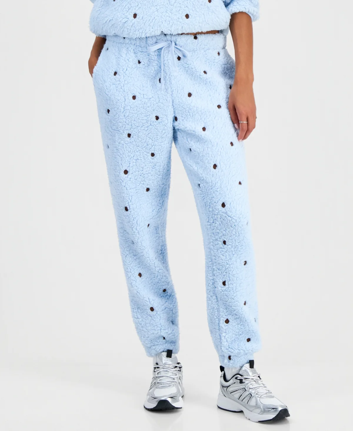 Sherpa Embroidered Joggers by Hippie Rose