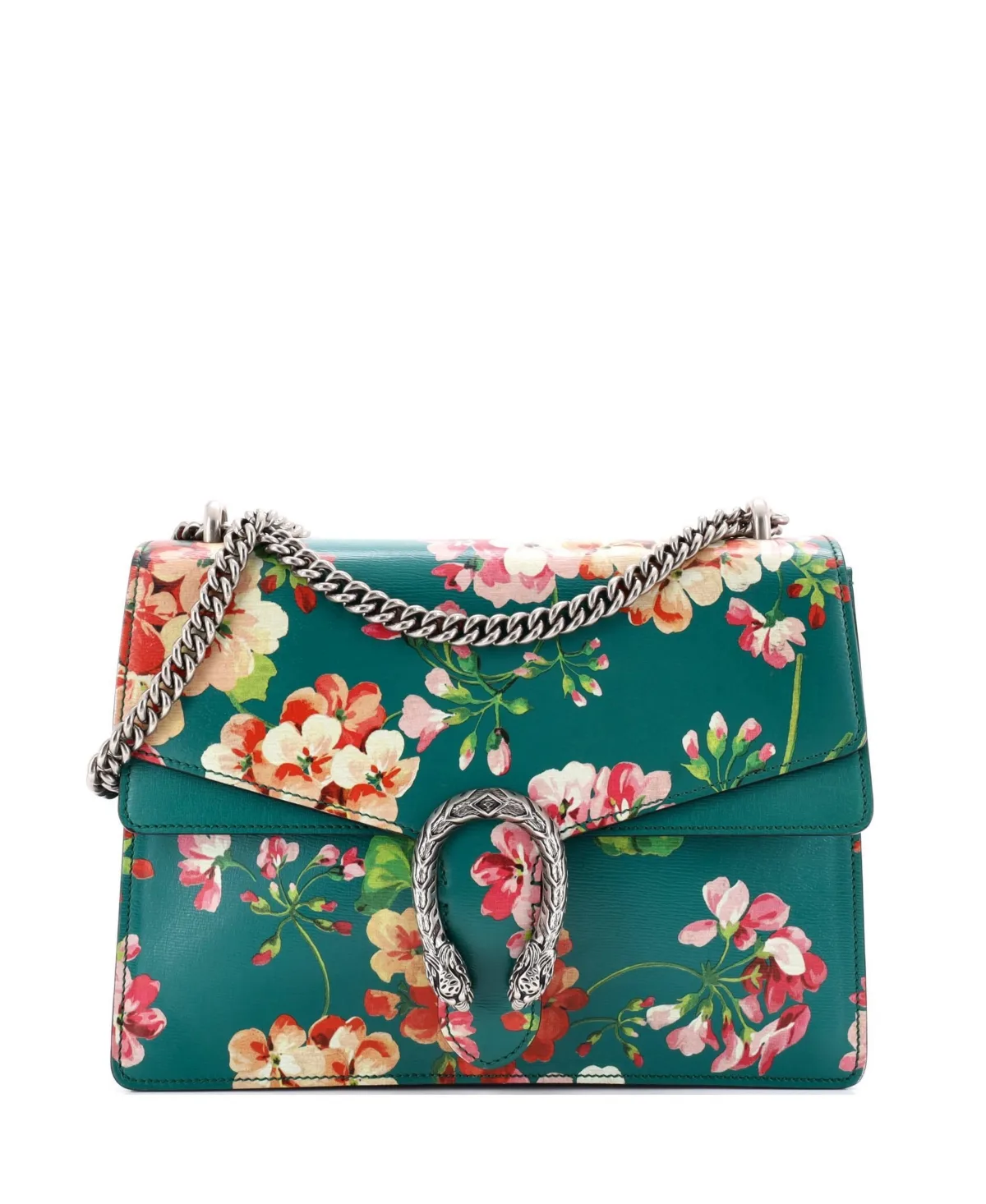 Pre-Owned Gucci Small Dionysus Bag Blooms Print Leather by Gucci