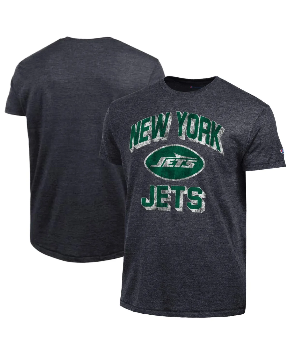 New York Jets Ultimate Tri-Blend Distressed Graphic T-Shirt by Champion