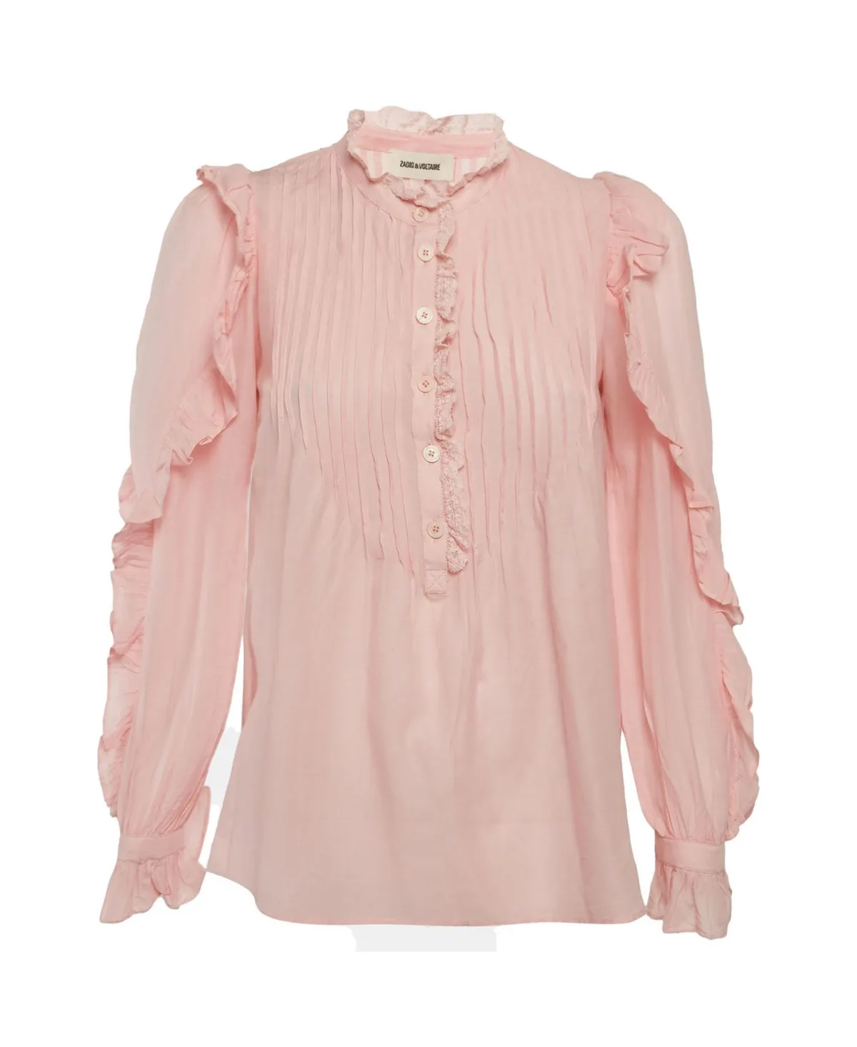 Pre-Owned Zadig & Voltaire Timmy Tomboy Ruffled Cotton Blouse by Zadig & Voltaire