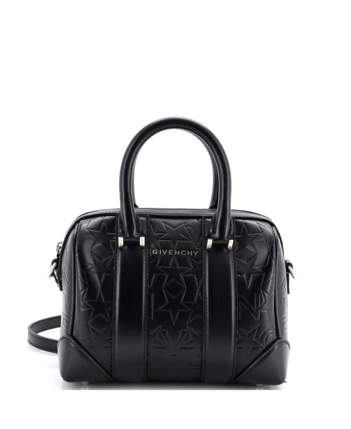 Pre-Owned Givenchy Micro Lucrezia Duffle Bag Embossed Leather by GIVENCHY
