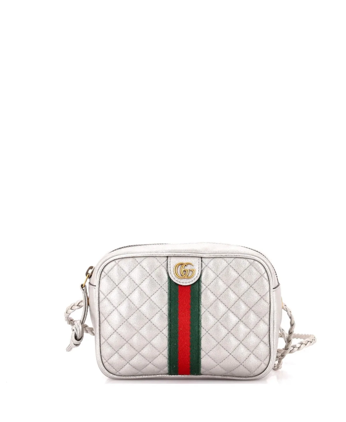 Pre-Owned Gucci Mini Trapuntata Camera Bag Quilted Leather by Gucci