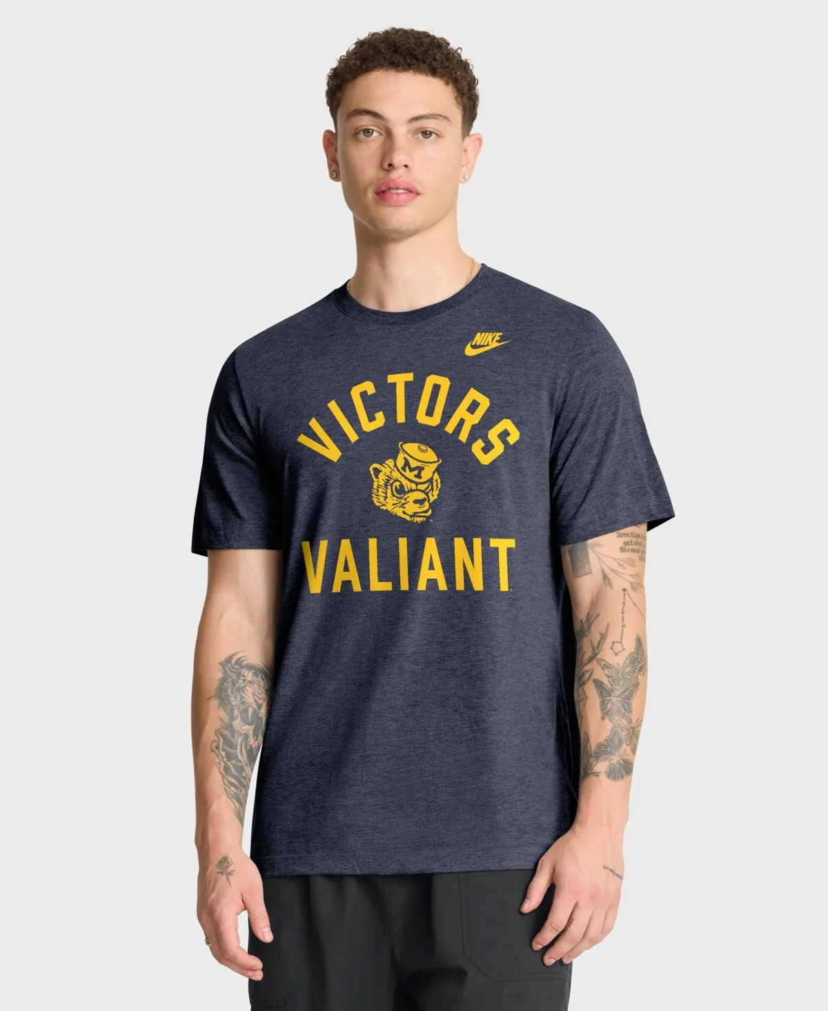 Michigan Wolverines Legacy Mantra Tri-Blend Screen Print T-Shirt by Nike