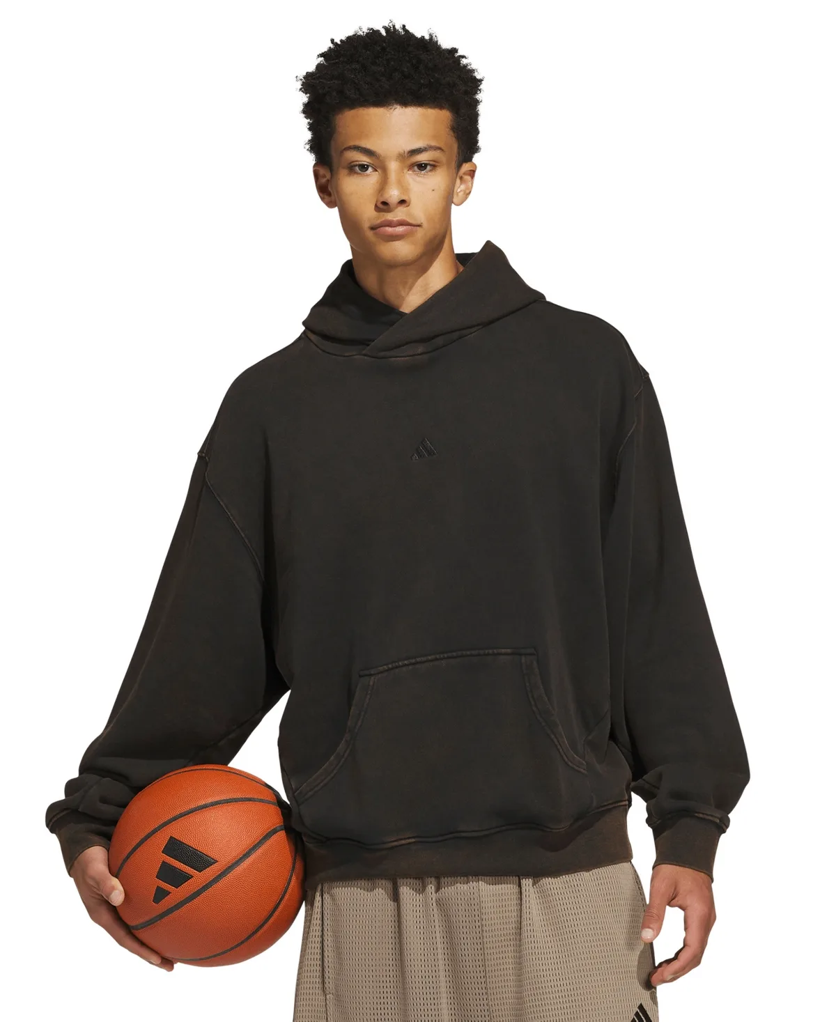 Basketball Washed Fleece Hoodie by adidas