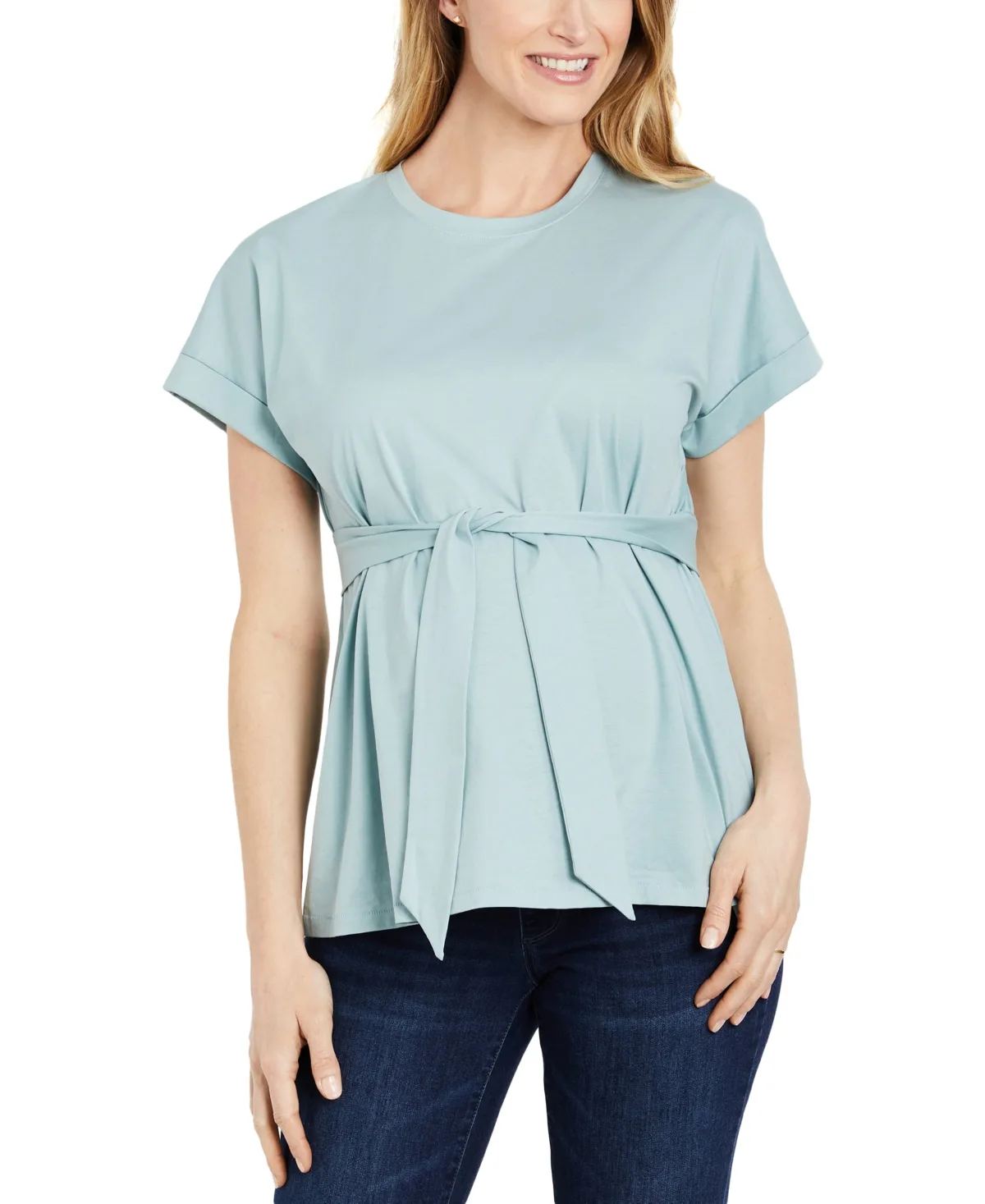 Jessica Simpson Cotton Tie-Front Maternity Top by Motherhood Maternity