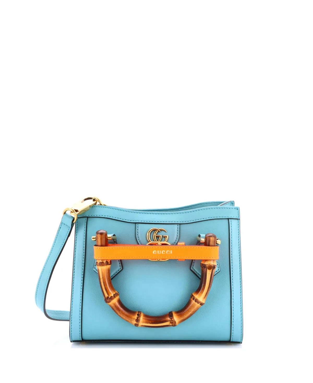Pre-Owned Gucci Mini Diana Nm Bamboo Handle Tote Leather by Gucci