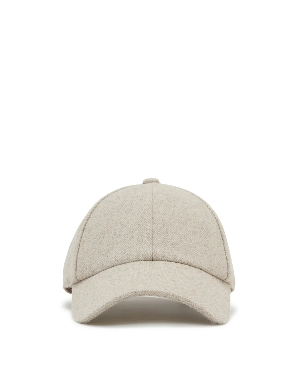Wool-Blend Herringbone Adjustable Baseball Cap by Reiss