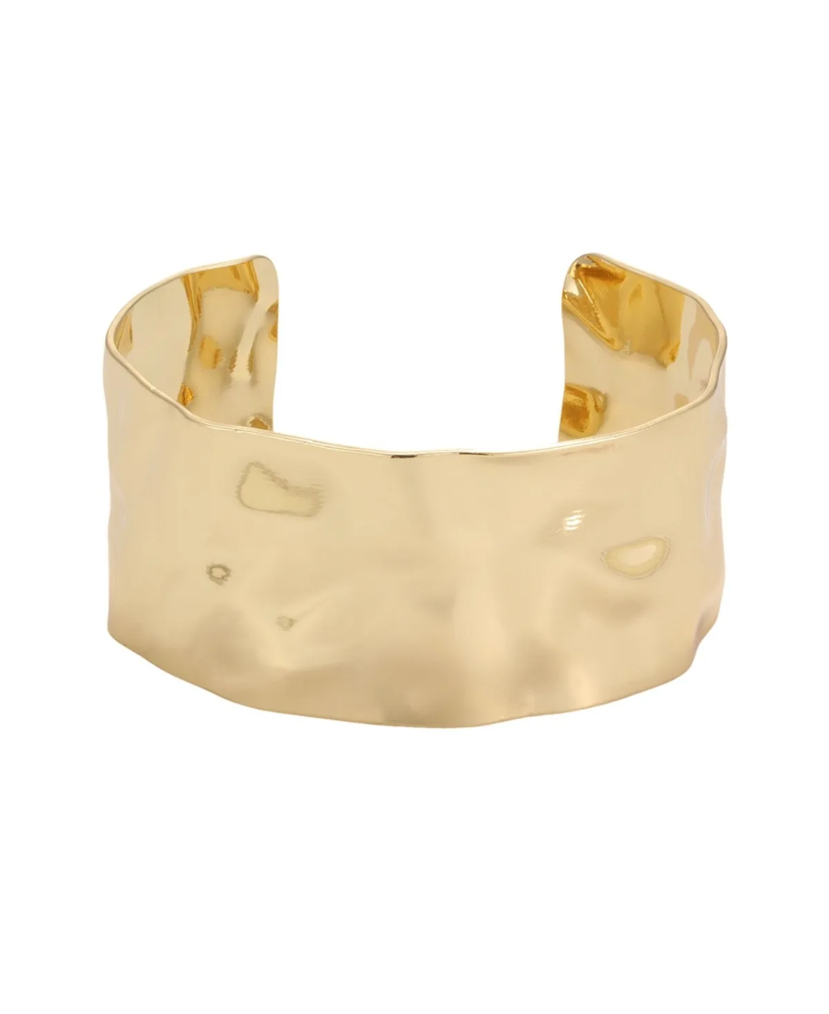 Gold-Plated Hammered Bracelet by Adornia