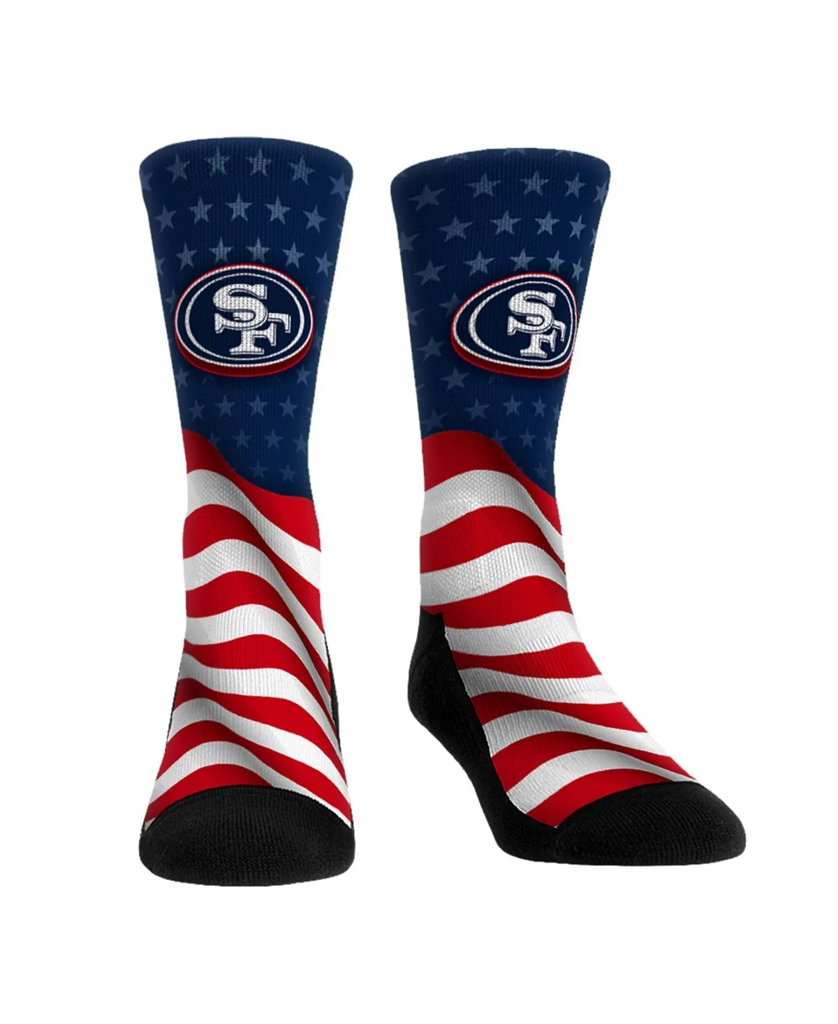 San Francisco 49ers Patriotic Graphics Crew Socks by Rock Em Socks