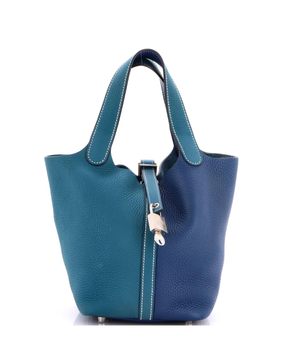 Pre-Owned Hermes Pm Picotin Lock Bag Bicolor Clemence by Hermes