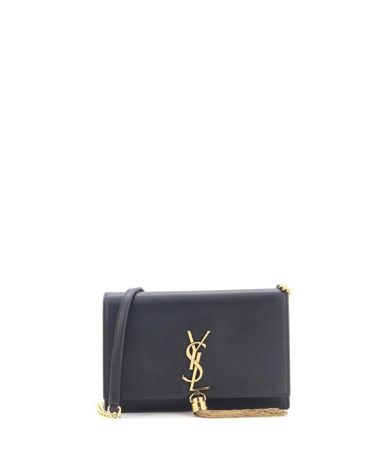 Pre-Owned Saint Laurent Classic Monogram Tassel Chain Wallet Leather by Saint Laurent