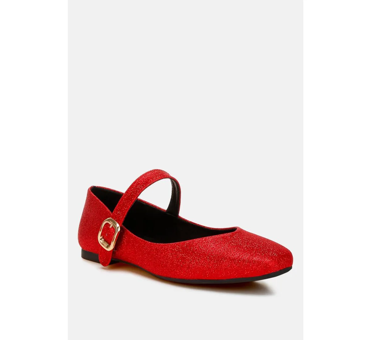 Herma Glitter Pin Buckle Ballerinas by London Rag