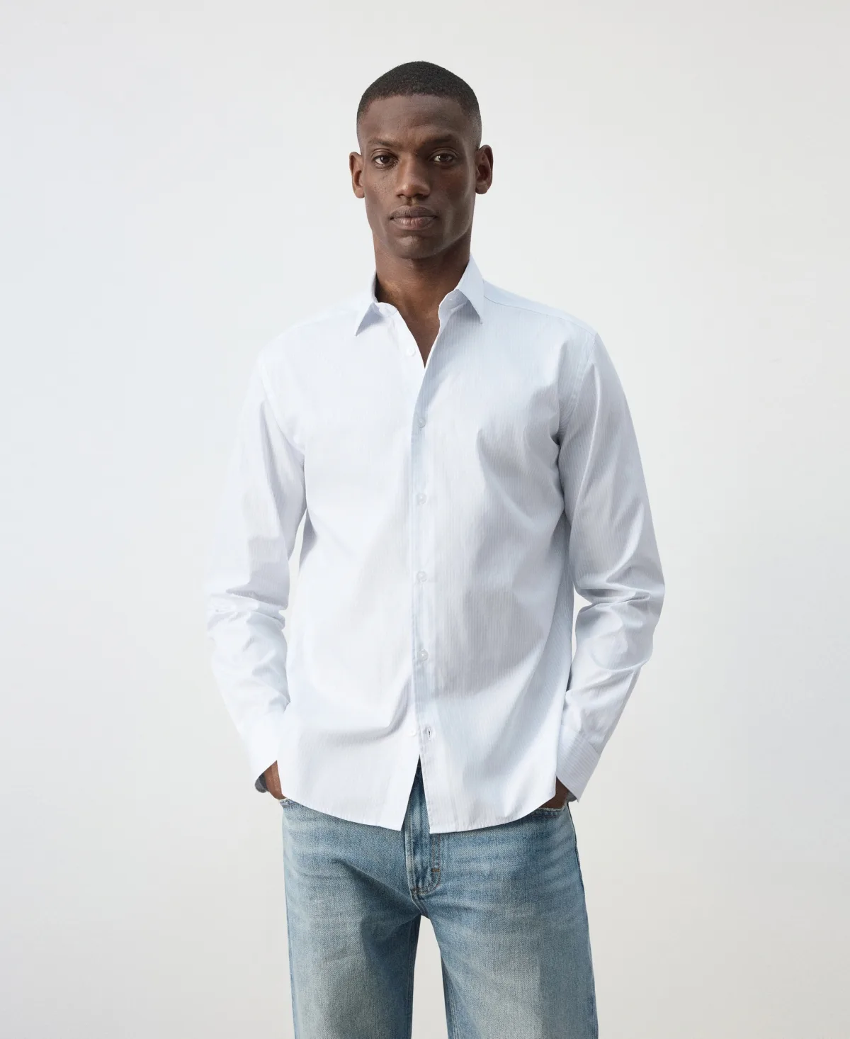Candela Cotton Striped Long-Sleeve Shirt by Mango