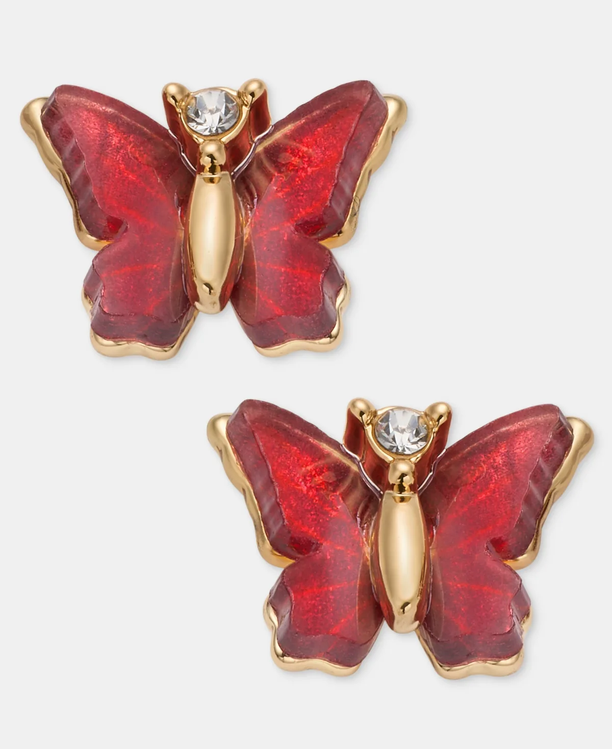 Glass Burgundy Butterfly Studs by Lonna & Lilly