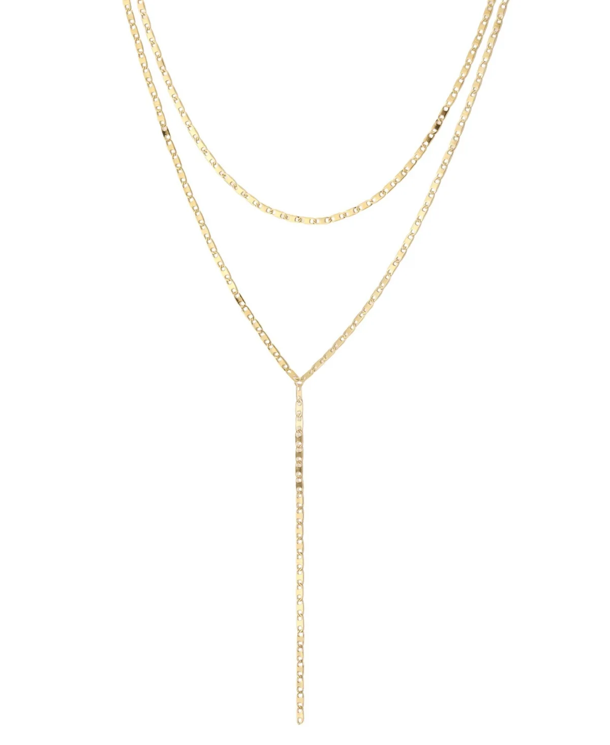 Gold-Tone Layered Y-Chain Necklace by Adornia