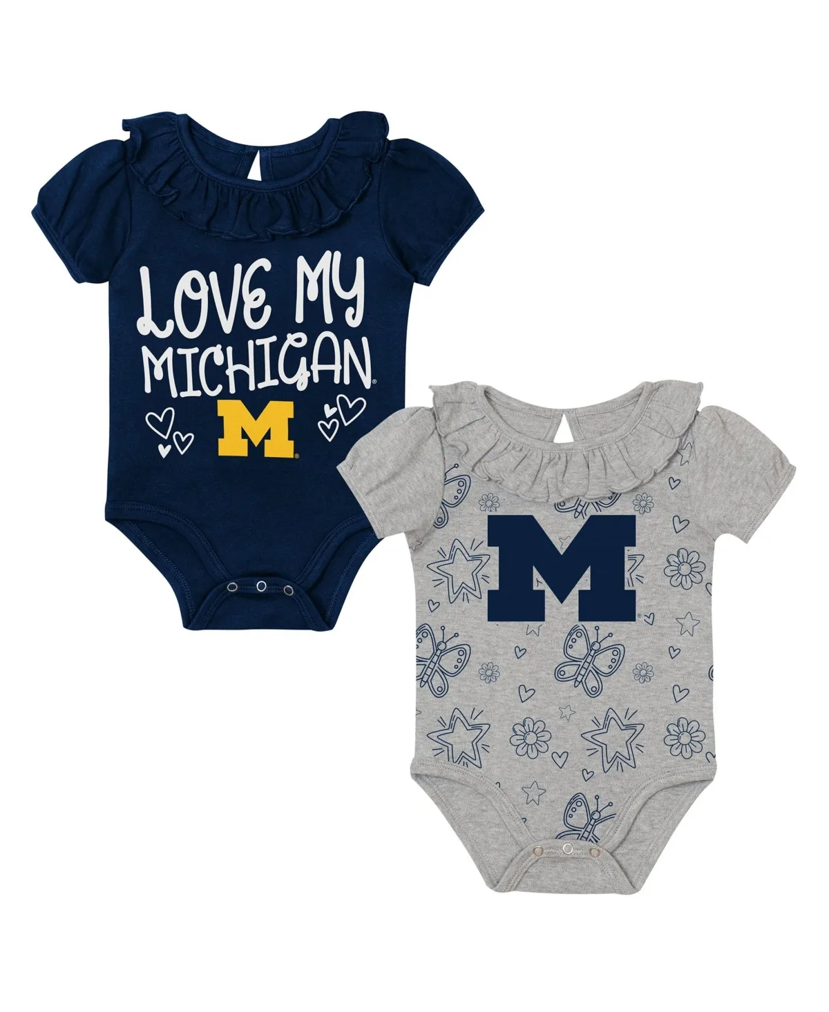 Michigan Wolverines Playtime Short-Sleeve Bodysuits, 2-Pack by Outerstuff
