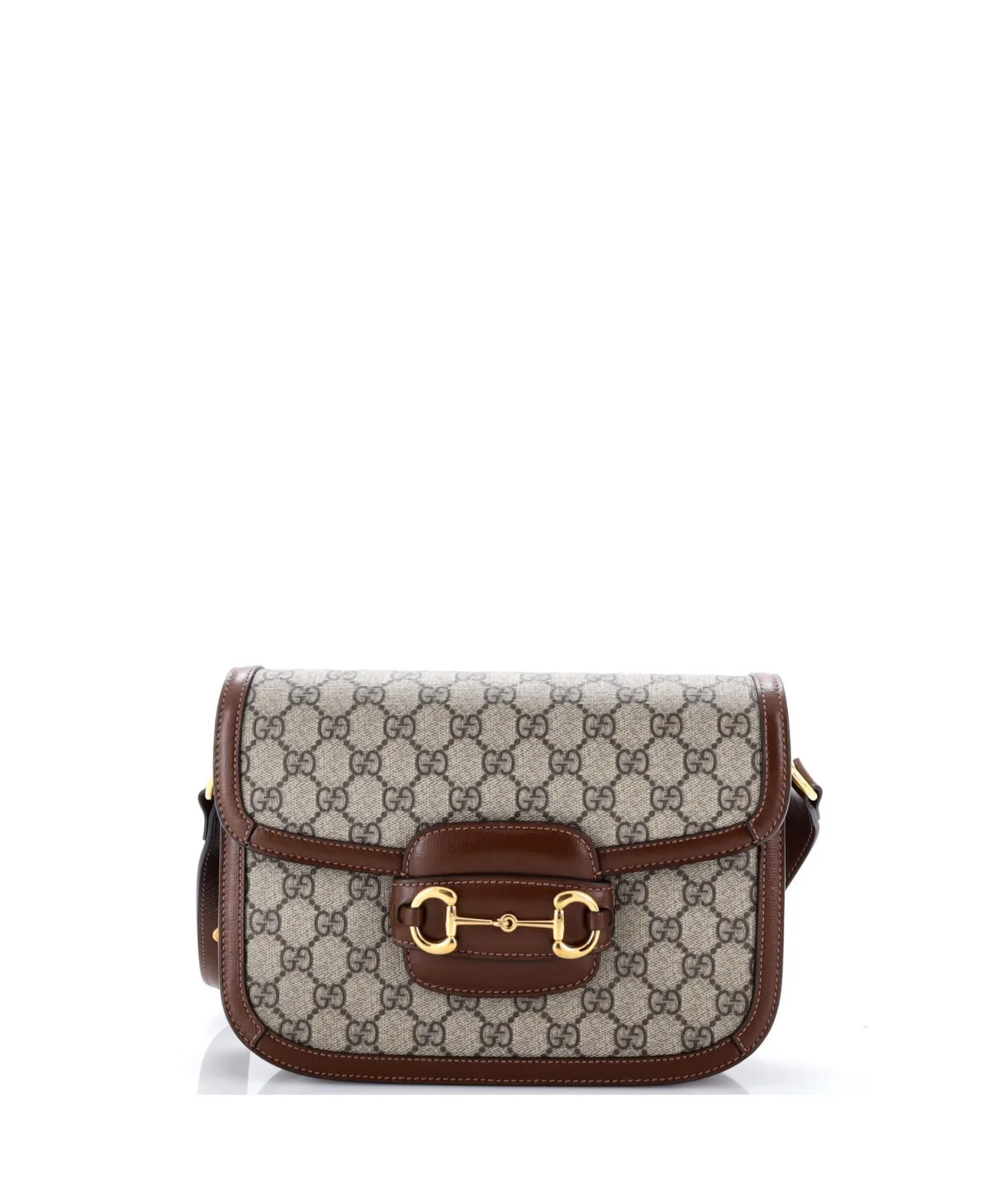 Pre-Owned Gucci Small Horsebit 1955 Shoulder Bag Gg Coated Canvas with Leather