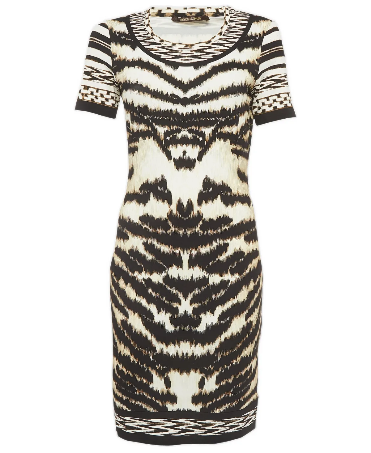 Pre-Owned Roberto Cavalli Animal Print Stretch Knit Mini Dress by Roberto Cavalli