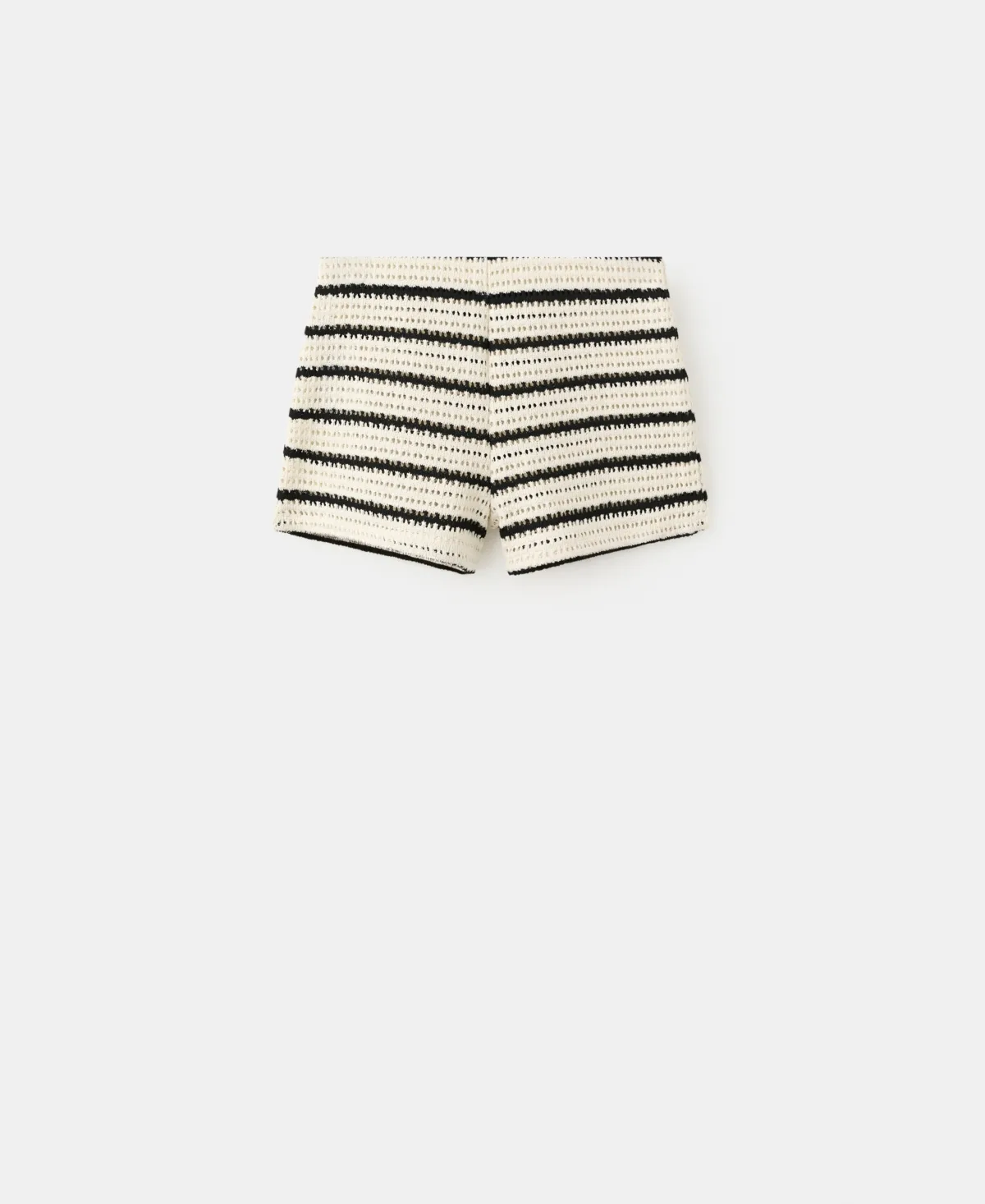 Striped Crochet Shorts by Mango