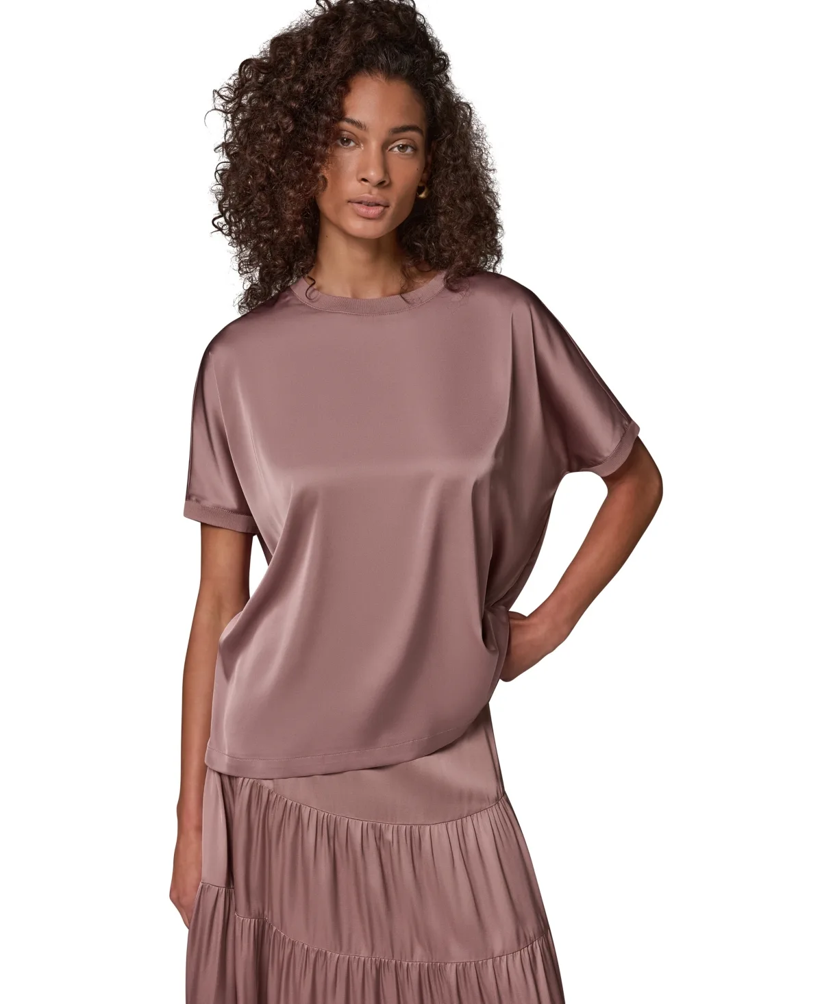 Crewneck Boxy Blouse by Donna Karan Weekend