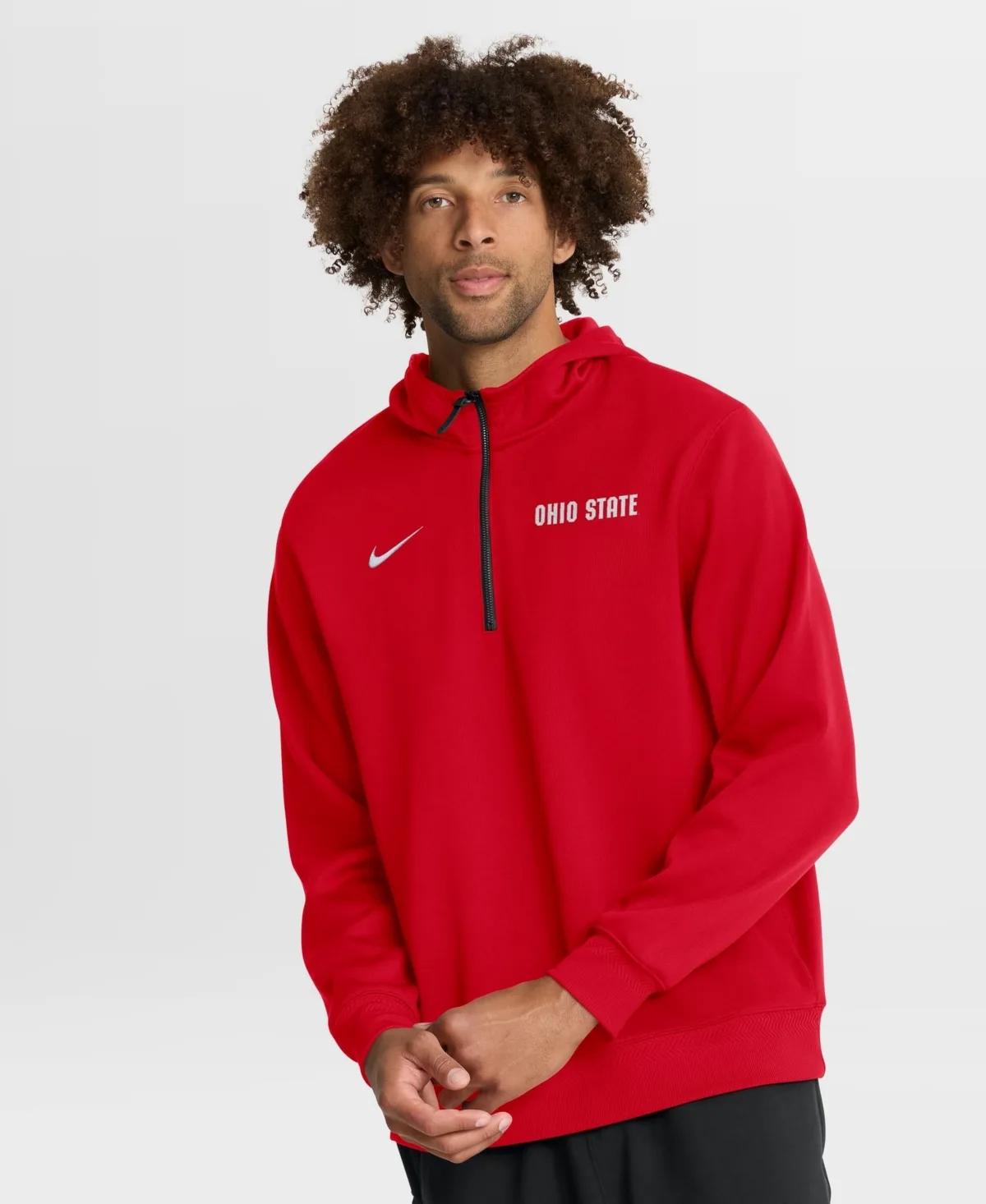 Ohio State Buckeyes Coaches Premium Dri-Fit Quarter-Zip Hoodie by Nike