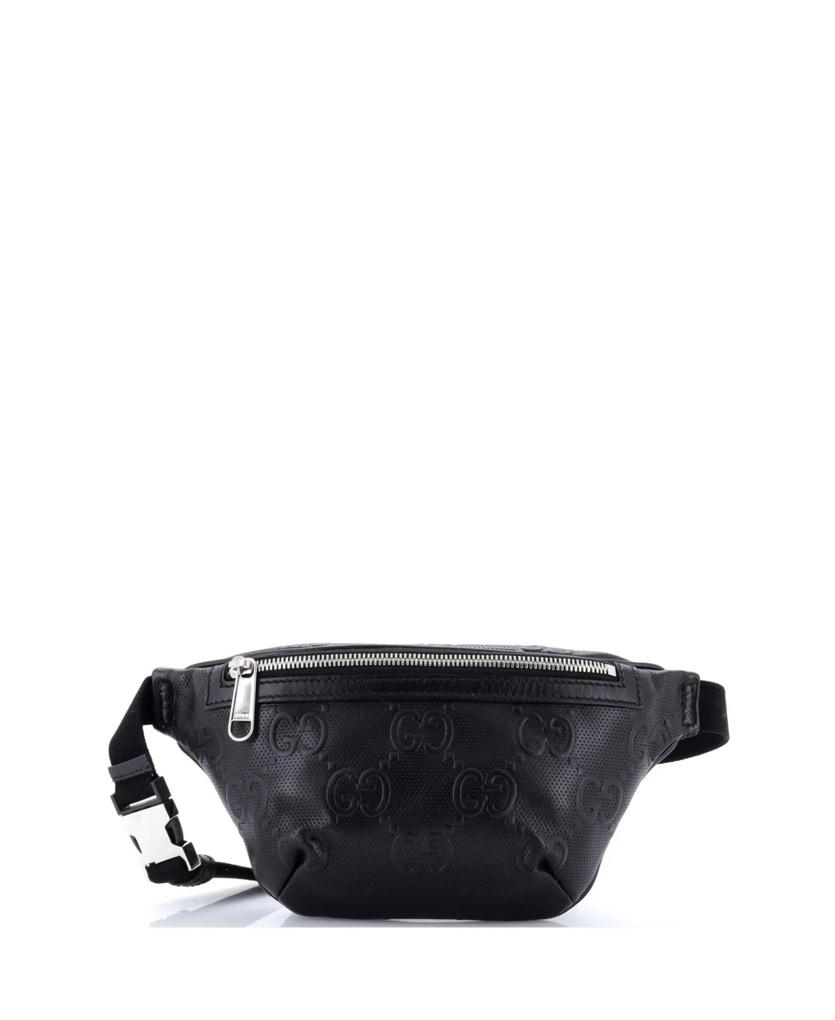 Pre-Owned Small Gg Embossed Perforated Leather Adjustable Belt Bag by Gucci
