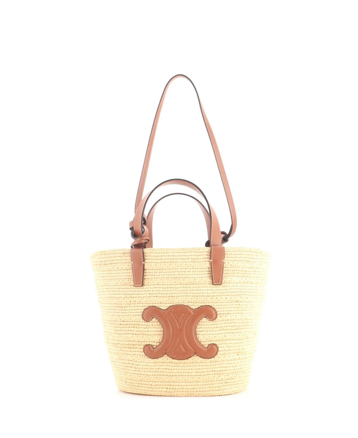 Pre-Owned Teen Classic Panier Tote Raffia and Leather by Celine