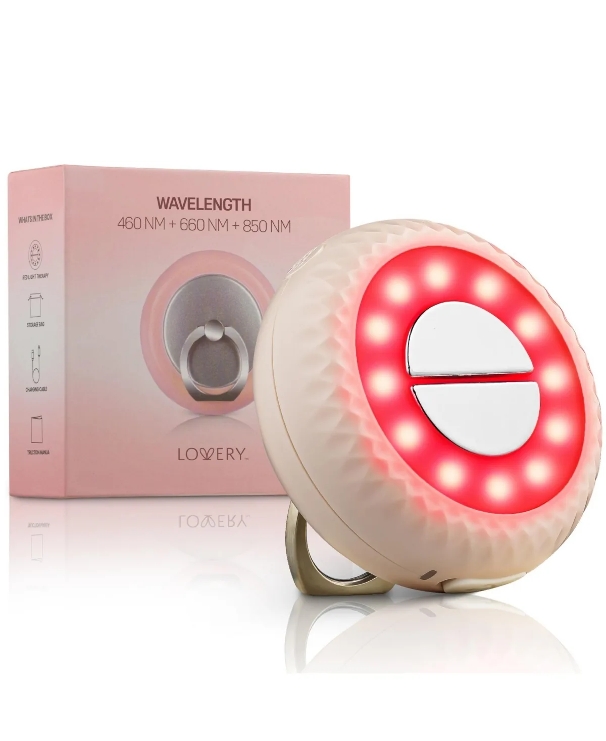 2-In-1 Led Red Light Therapy Skincare Device with Ems and Vibration by Lovery