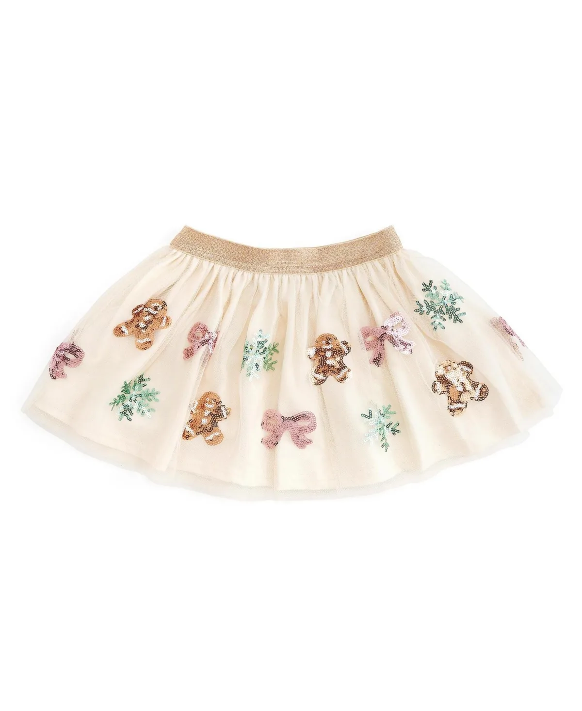 Gingerbread Sequin Christmas Tutu Skirt by Sweet Wink