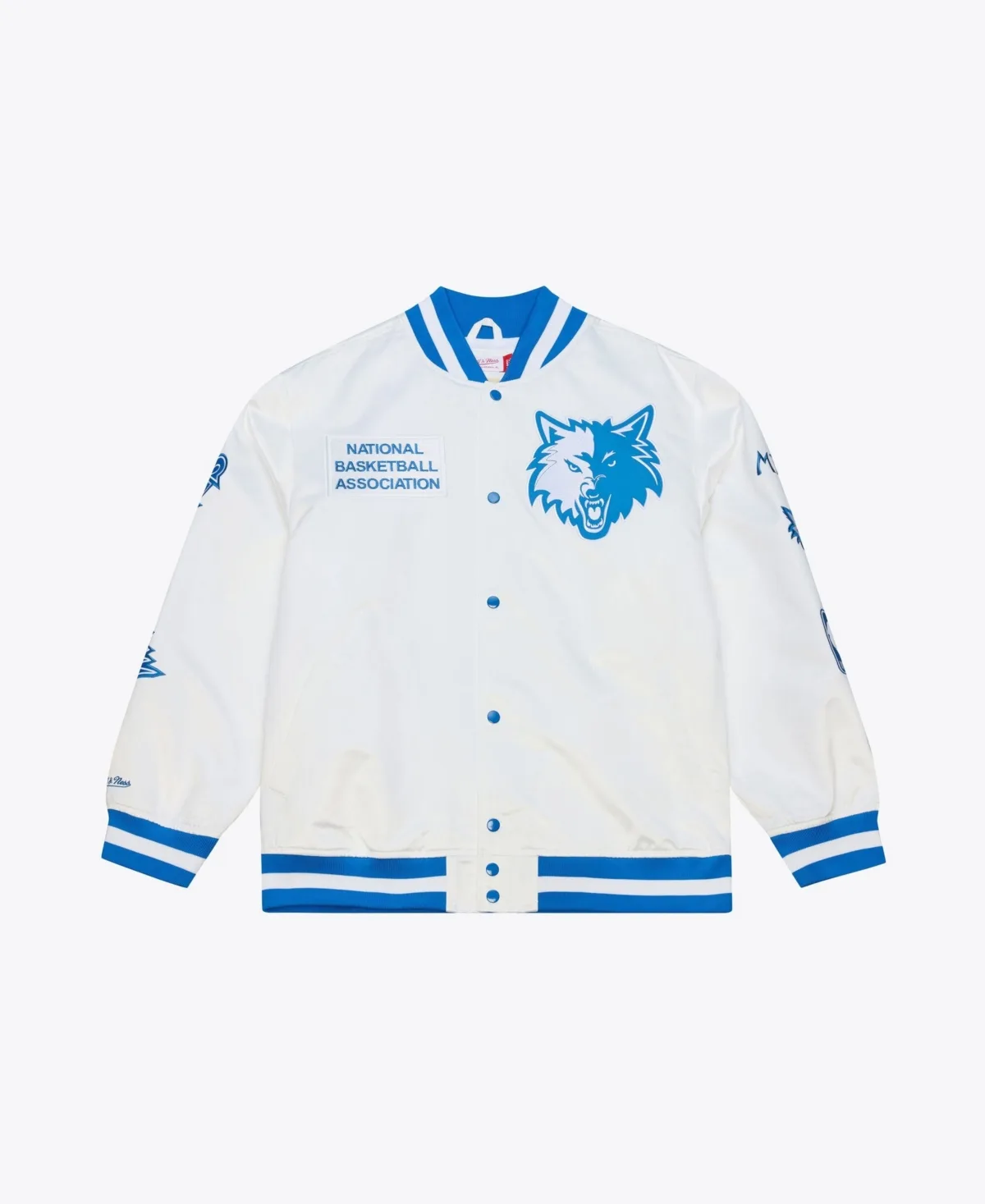 Minnesota Timberwolves Arctic Lightweight Full-Snap Satin Jacket by Mitchell & Ness