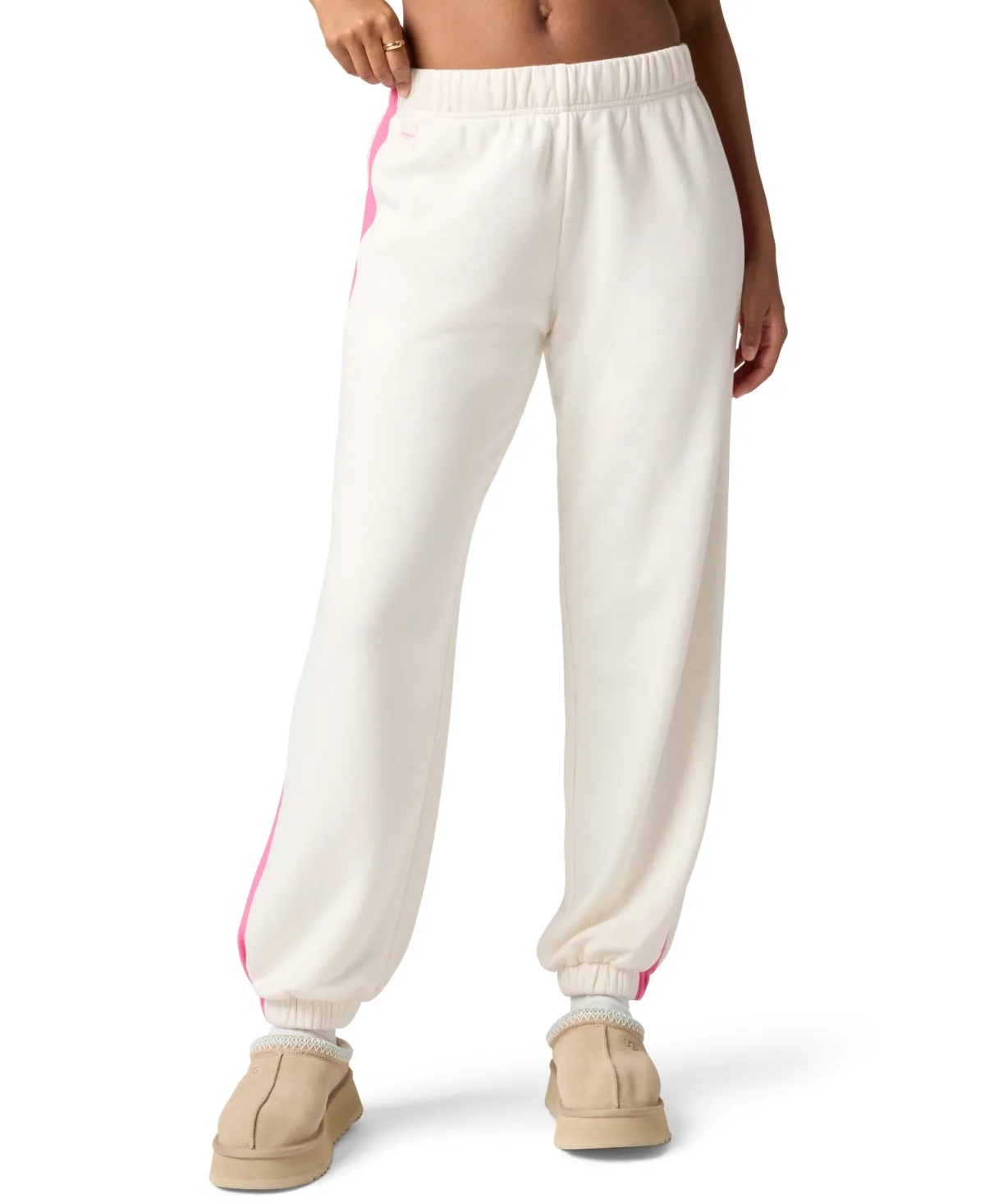 Cozy Crush High-Rise Stripe Cotton-Blend Jogger by Florence by Mills