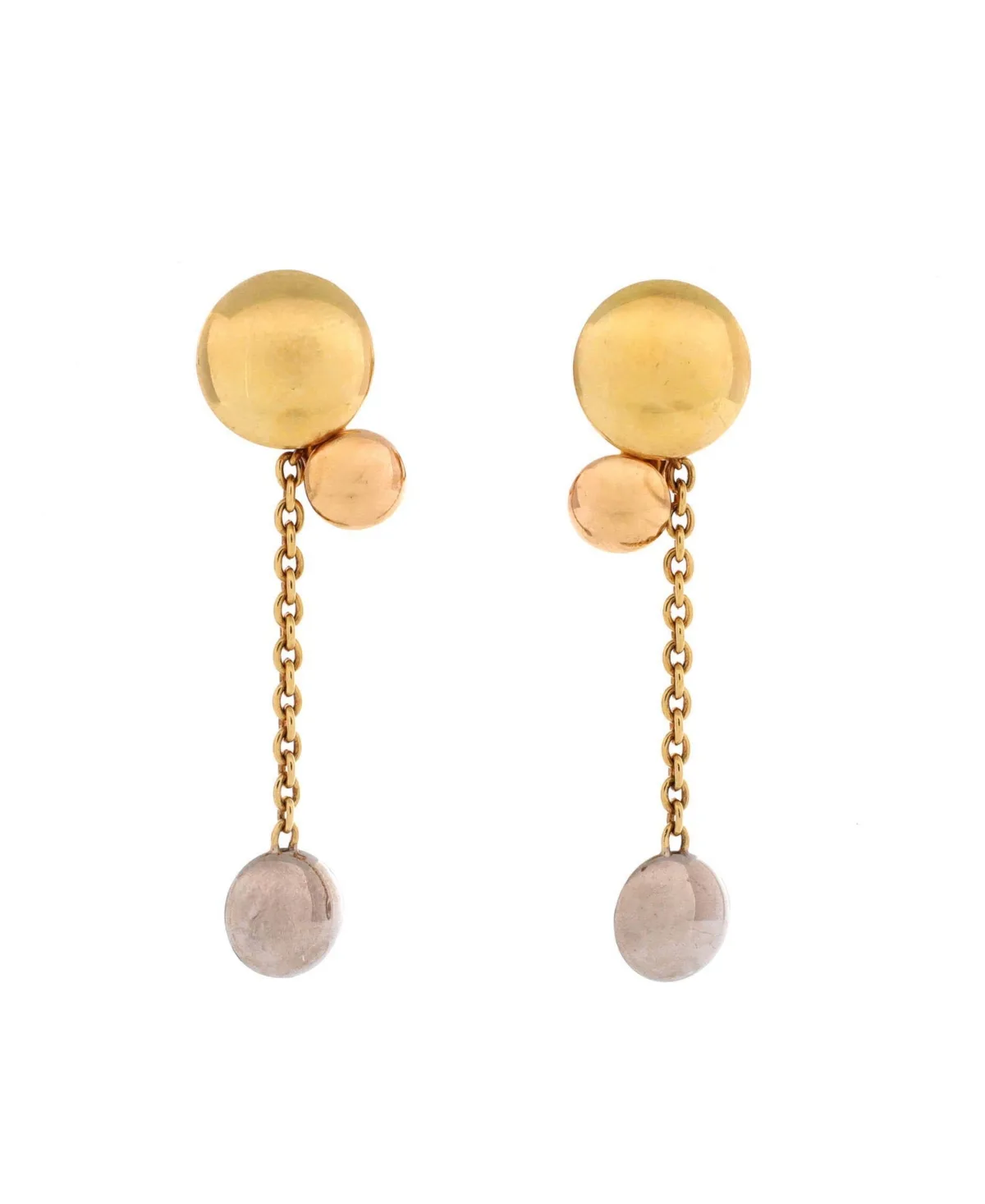 Pre-Owned Cartier Sweet Trinity Drop Earrings in 18K Tri Colored Gold by Cartier's